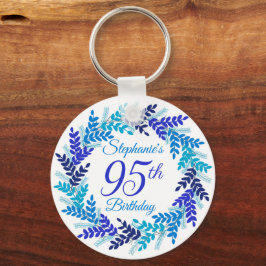 Elegant Blåutandning 95:e födelsedagen Nyckelring