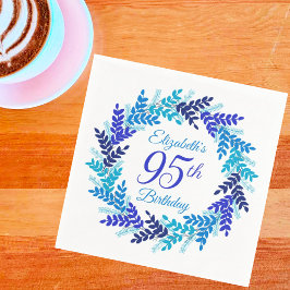 Elegant Blåutandning 95: e Födelsedagsfesten Pappersservett