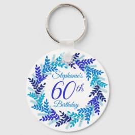 Elegant Blåutans 60: e födelsedagskalkedjan Nyckelring