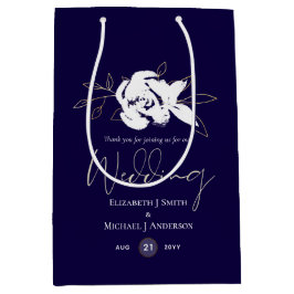 Elegant Blåviten Guld Bröllop