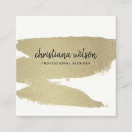 ELEGANT BLEK BLACK BRUSH STROKE CALLIGRAPHY FYRKANTIGT VISITKORT