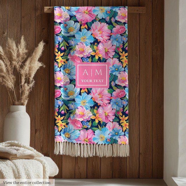 Elegant blek rosa - fyllnadsfödelsedagspresent för fleecefilt (Elegant pale pink preppy watercolor birthday gift Fleece Blanket)