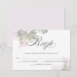 Elegant Blek Rosa ros OSA Kort