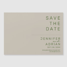 Elegant Blek Silver Minimal Modern Save Date