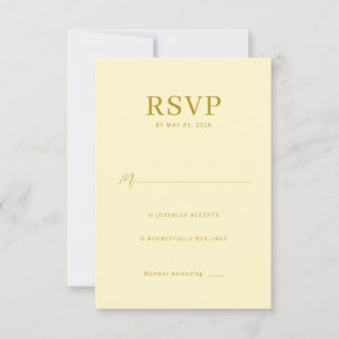 Elegant blekgul RSVP-kort OSA Kort
