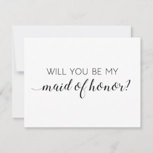 Elegant blir du min Maid of honor Frieri Inbjudningar