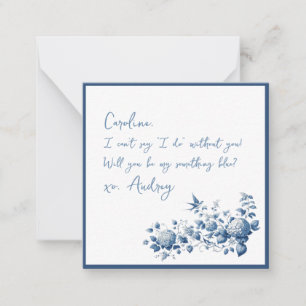 Elegant blir något blått Bröllop-kort Anteckningskort