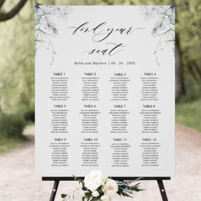 Elegant Bliss, Bröllop sätesdiagramskylt Poster (Skapare uppladdad)