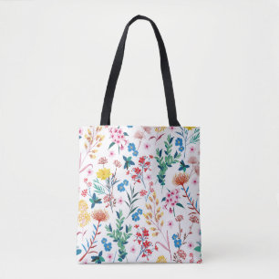 Elegant Blockera Garden blommigt i liten hand Tygkasse