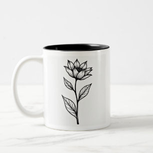 Elegant Blodstreck Mugg - Minimalistiskt modernt
