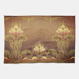 Elegant blom- fris för Victorian Kökshandduk