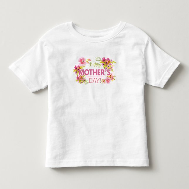 Elegant blom- lycklig mors dag | rufsar t shirt (Framsida)