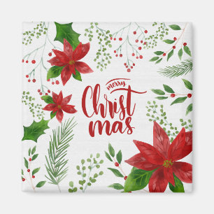 Elegant blom- magnet för god jul  