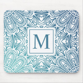 Elegant blom- MandalaMonogram | Mousepad Musmatta