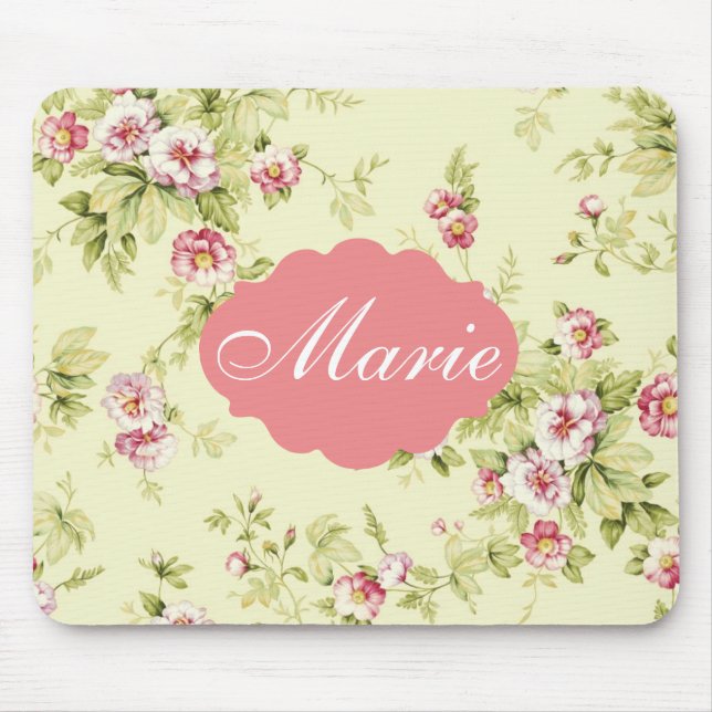 Elegant blom- mousepad musmatta (Framsidan)