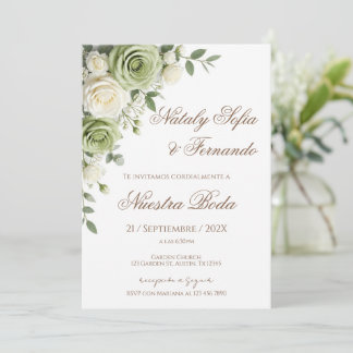 Elegant blombröllopsinbjudan inbjudningar