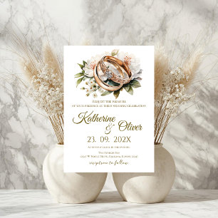 Elegant blombröllopsinbjudan inbjudningar