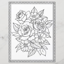 Elegant blomfärgsida Scrapbookpapper
