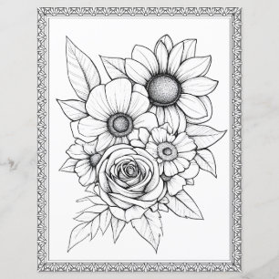Elegant blomfärgsida Scrapbookpapper