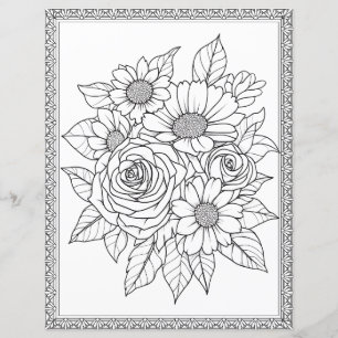 Elegant blomfärgsida skrapbok papper