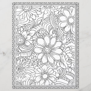 Elegant blomfärgsida skrapbok papper
