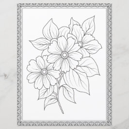 Elegant blomfärgsida skrapbok papper