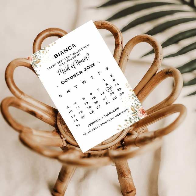 Elegant blomkalender förslag till brudtjänst   inbjudningar (Skapare uppladdad)