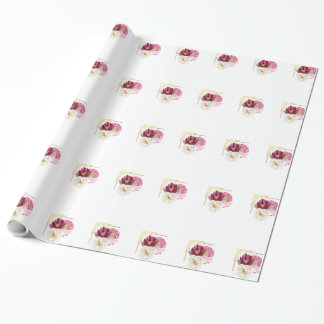 Elegant blomkruka i vattenfärg födelsedagspresentp presentpapper