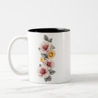 Elegant blomkruksmunstycke  Två-Tonad mugg