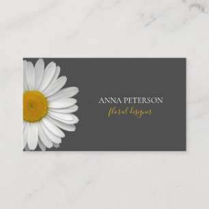 Elegant blomma för orange daisy för grå färg visitkort