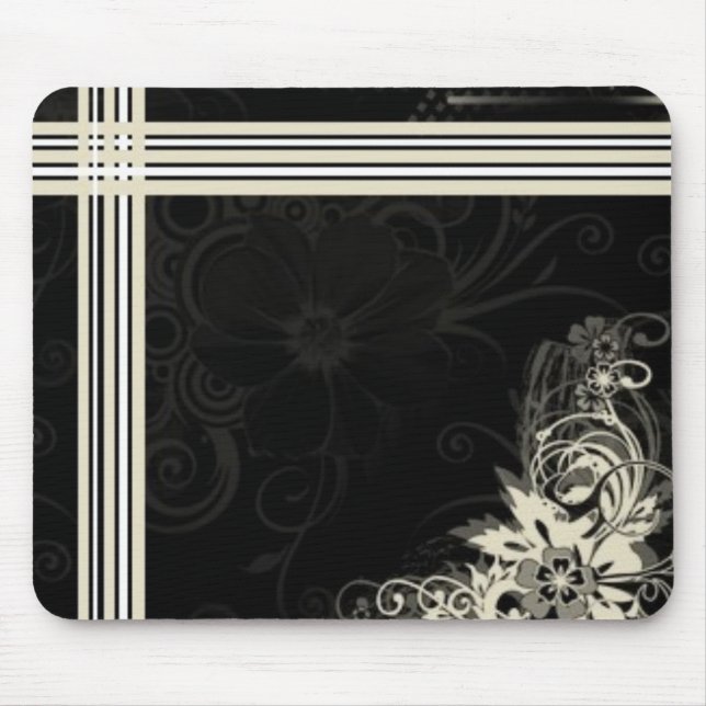 Elegant blomma Mousepad Musmatta (Framsidan)