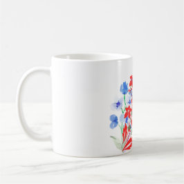 Elegant Blomma och Blad Konst | Minimal Kaffemugg