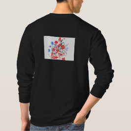 Elegant Blomma och Löv Konst | Minimal T Shirt