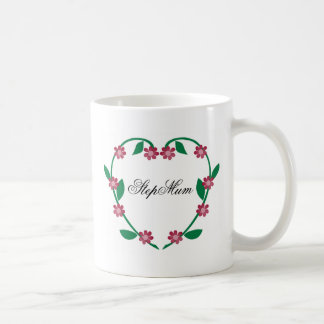 Elegant blommaHjärta-StepMum Kaffemugg
