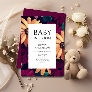 Elegant blommande bebis Baby Shower Inbjudningar