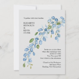 Elegant blommande bröllopsinbjudan inbjudningar