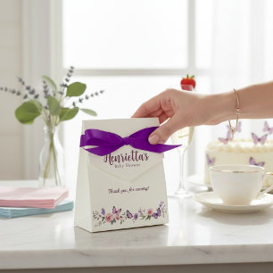Elegant blommande fjäril tackfavoritlåda presentaskar