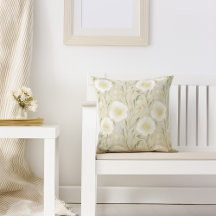 Elegant Blommar Dekorativ kudde