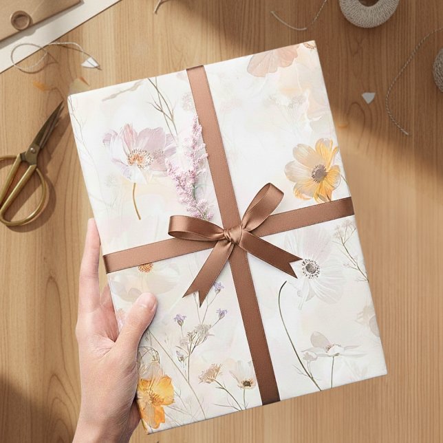 Elegant Blommig Akvarell Presentpapper (Skapare uppladdad)