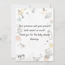 Elegant Blommig Baby Shower Inbjudan – Elegant Mam