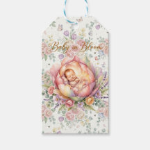 Elegant Blommig Baby Shower Presentkort