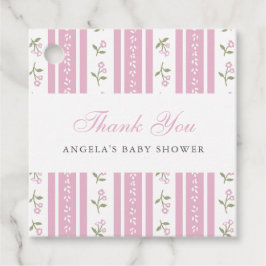 Elegant Blommig Baby Shower Tacksamhetspresent Tag Gåvor Etiketter