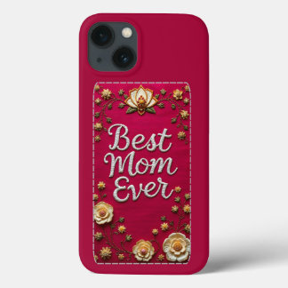 Elegant Blommig Bästa Mamma Någonsin iPhone-fodral