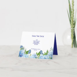 Elegant Blommig Blå Bröllop Meddelande