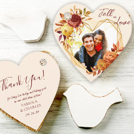 Elegant Blommig Boho Förälskad Foto Bröllop Gåvor Etiketter