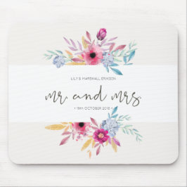 Elegant Blommig Bröllop Mr & Mrs | Musmattor
