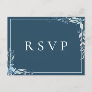 Elegant Blommig Bröllops-RSVP Sångförfrågan Inbjudan Vykort