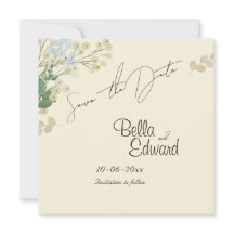 Elegant Blommig Bröllopsdag Spara Datum-kort