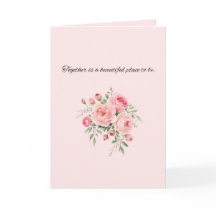 Elegant Blommig Bröllopsdesignkort
