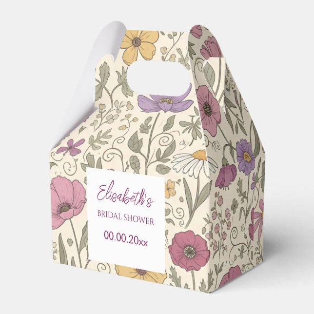 Elegant Blommig Bröllopsdusch Bloom Trädgård Presentaskar (Framsidan Sidan)